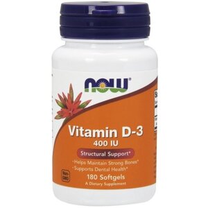 Вітамін D NOW Foods Vitamin D-3 400 IU 180 Softgels в Дніпропетровській області от компании интернет-магазин "БЫТПРОМТОРГ"