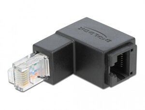 Перехідник мережевий Delock RJ45 UTP6 M/F адаптер кутовий 90°вниз Gold чорний (70.08.6423) в Дніпропетровській області от компании интернет-магазин "БЫТПРОМТОРГ"