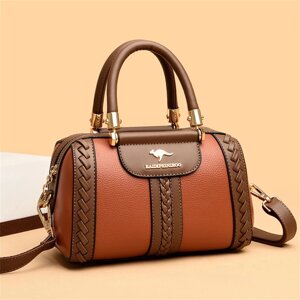 Сумка жіноча боулер Glamo Italian Bags Помаранчевий 23x13x15 см (id_1003)