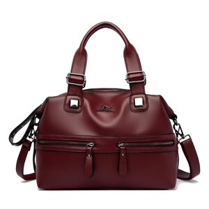 Сумка жіноча містка через плече MUWIS Burgundy Italian Bags Бордовий 33х15х28 см (id_1285) в Дніпропетровській області от компании интернет-магазин "БЫТПРОМТОРГ"