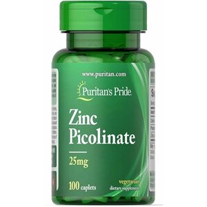 Мікроелемент Цинк Puritan's Pride Zinc Picolinate 25 mg 100 Caplets в Дніпропетровській області от компании интернет-магазин "БЫТПРОМТОРГ"