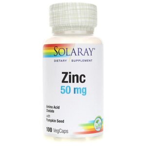 Мікроелемент Цинк Solaray Zinc 50 mg 100 Veg Caps