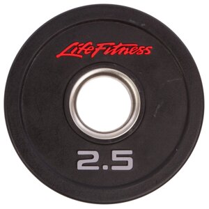 Млинці диски поліуретанові LIFE FITNESS SC-80154-2_5 2,5кг Чорний в Дніпропетровській області от компании интернет-магазин "БЫТПРОМТОРГ"