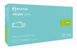 Рукавички нітрилові Mercator Medical Green S М'ятні 100 шт (00-00000111)