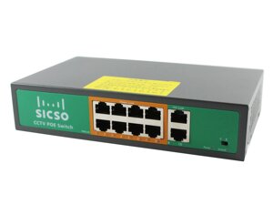 PoE комутатор SICSO P4810J-4578 (8xPOE, 2xLAN) в Дніпропетровській області от компании интернет-магазин "БЫТПРОМТОРГ"