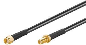 Кабель антенний-подовжувач Goobay RF: RP-SMA M/F 10.0m RG58 LowLoss D=5.0mm Gold Cu Чорний (75.05.1679) в Дніпропетровській області от компании интернет-магазин "БЫТПРОМТОРГ"