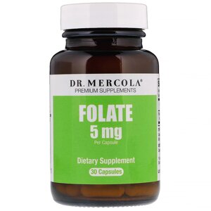 Фолат Folate Dr. Mercola 5 мг 30 капсул (30749)