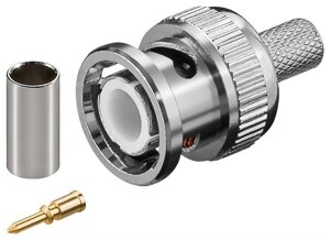 Штекер Goobay FreeEnd-BNC/75ohm /M конектор обжимний RG59/U Gold (75.01.1334)