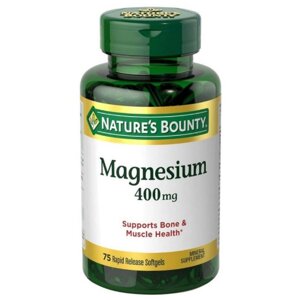 Мікроелемент Магній Nature's Bounty Magnesium 400 mg 75 Caps в Дніпропетровській області от компании интернет-магазин "БЫТПРОМТОРГ"