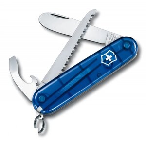 Складаний дитячий ніж Victorinox My First 84 мм напівпрозорий Синій (0.2373. Т2)