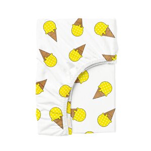 Простирадло на резинці в дитяче ліжечко 60х120 см ICECREAM YELLOW Cosas