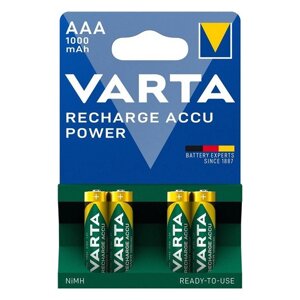 Акумуляторні батарейки AAA VARTA ACCU AAA 1000mAh BLI 4 шт (READY 2 USE)