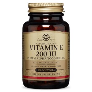 Вітамін E Solgar Vitamin E 200 IU Mixed Tocopherols 100 Softgels