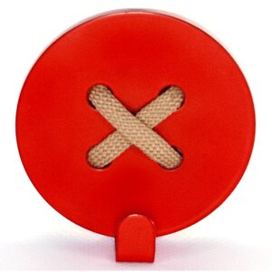 Вішалка настінна Гачок Glozis Button Red H-024 8 х 8 см в Дніпропетровській області от компании интернет-магазин "БЫТПРОМТОРГ"