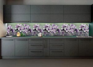 Скиналі на кухню Zatarga "Весняне цвітіння" 600х2000 мм різні кольори вінілова 3Д Наліпка кухонний фартух в Дніпропетровській області от компании интернет-магазин "БЫТПРОМТОРГ"