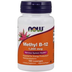 Метілкобаламін NOW Foods Methyl B-12 1000 mcg 100 Lozenges