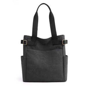 Полотняна сумка Italian Bags Mimi 32 x 13 x 34 см Black (id_738)