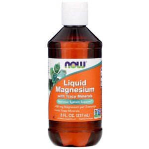 Мікроелемент Магній NOW Foods Liquid Magnesium with Trace Minerals, 8 fl oz 237 ml NF1288