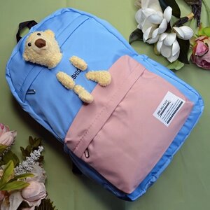 Рюкзак шкільний для дівчинки та хлопчика Hoz Bear Fashion 29 х 42 х 18 см Блакитний з рожевим (SK001664) в Дніпропетровській області от компании интернет-магазин "БЫТПРОМТОРГ"