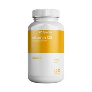 Вітамін D для спорту Sporter Vitamin D3 2000 IU 120 Tabs в Дніпропетровській області от компании интернет-магазин "БЫТПРОМТОРГ"