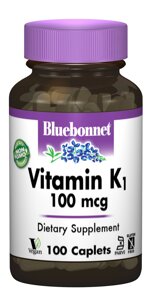 Вітамін К1 100мкг, Bluebonnet Nutrition, 100 капсул