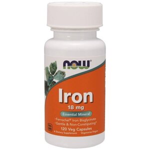 Мікроелемент Залізо NOW Foods Iron 18 mg 120 Veg Caps в Дніпропетровській області от компании интернет-магазин "БЫТПРОМТОРГ"