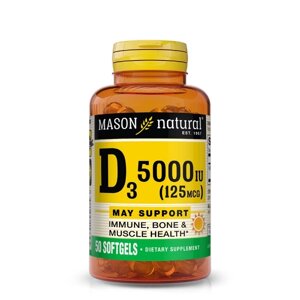 Вітамін D Mason Natural Vitamin D3 5000 IU 50 Caps