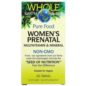 Вітаміни для вагітних Natural Factors Whole Earth & Sea Women's Prenatal Multivitamin & Mineral 60 Tabs