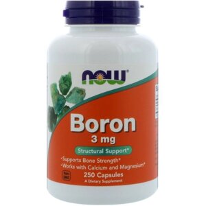 Мікроелемент Бор NOW Foods Boron 3 mg 250 Caps в Дніпропетровській області от компании интернет-магазин "БЫТПРОМТОРГ"