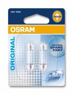 Автолампа ук. OSRAM 6411-02B C5W 41mm 12V SV8.5-8 10X2 Blister