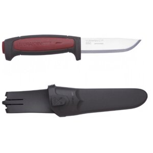 Ніж Morakniv PRO C (вуглецева сталь) гумова ручка з червоною вставкою (MOR-12243)