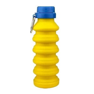Складана силіконова пляшка для води 450 мл MAGIO MG-1043Y Yellow в Дніпропетровській області от компании интернет-магазин "БЫТПРОМТОРГ"