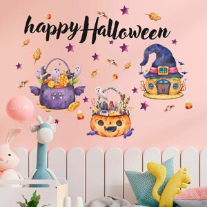 Наклейка вінілова Набір "Happy Halloween" розмір аркуша 970 х 575мм, глянсова в Дніпропетровській області от компании интернет-магазин "БЫТПРОМТОРГ"