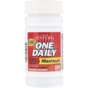 Вітамінно-мінеральний комплекс 21st Century One Daily, Maximum, Multivitamin Multimineral 100 Tabs