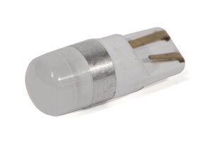 Світлодіодна лампа StarLight T10 2 діода 2835 12V 0,5W WHITE / матова лінза / пластиковий цоколь / сірий обід