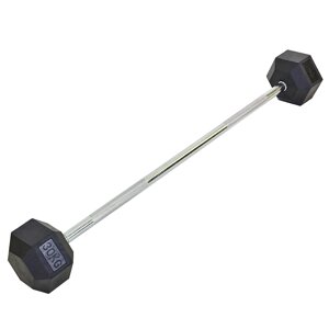 Штанга фіксована пряма гумова planeta-sport Rubber Hexagon Barbell 30кг Record TA-6230-30 l-95см в Дніпропетровській області от компании интернет-магазин "БЫТПРОМТОРГ"