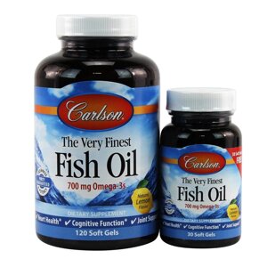 Риб'ячий жир Carlson Labs Fish Oil Лимон 700 мг 150 капсул (33870)