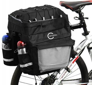 Велосипедна сумка на багажник велоштани з дощовиком Nobrand L34F 55L Чорна