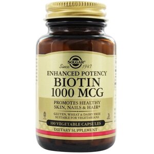 Біотин Solgar Biotin 1000 mcg 100 Veg Caps в Дніпропетровській області от компании интернет-магазин "БЫТПРОМТОРГ"