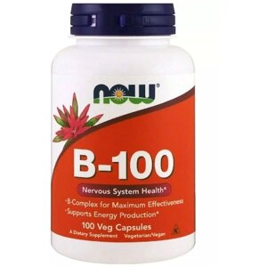 У комплекс NOW Foods Vitamin B-100 100 Veg Caps NF0436