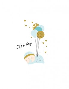 Постер у рамці It is boy Posters 30 х 40 см (sd124120)