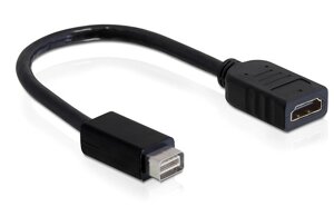 Перехідник моніторний Delock HDMI-DVI mini F/M 0.2m D=5.5mm Nickel чорний (70.06.5252) в Дніпропетровській області от компании интернет-магазин "БЫТПРОМТОРГ"