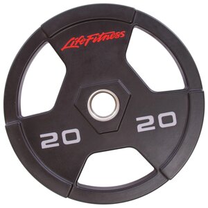 Млинці диски поліуретанові LIFE FITNESS SC-80154-20 20кг Чорний в Дніпропетровській області от компании интернет-магазин "БЫТПРОМТОРГ"