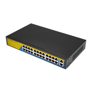 Комутатор мережевий POE Green Vision GV-009-D-24+2PG (24xPOE, 2xLAN)