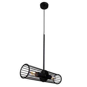 Світильник підвісний у лофт стилі MSK Electric Malta під лампу Е27 NL 1041 BK чорний