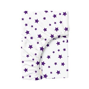 Простирадло на резинці 140х200 см PURPLE STARS Cosas