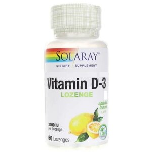 Вітамін D Solaray Vitamin D-3, 2.000 IU 60 Lozenges Lemon Flavor SOR-79645 в Дніпропетровській області от компании интернет-магазин "БЫТПРОМТОРГ"