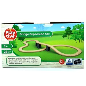 Набір додаткових елементів для дерев'яної залізниці PlayTive M, Ikea, Brio, Viga Toys (28 елементів)