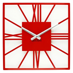 Настінний Годинник Glozis New York 35х35 см Червоний (B-025)