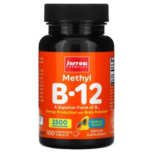 Метил B-12, 2500 мкг, тропічний смак, Methyl B-12, Jarrow Formulas, 100 жувальних таблеток в Дніпропетровській області от компании интернет-магазин "БЫТПРОМТОРГ"